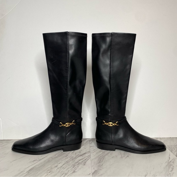 Sam Edelman Clive Black Black Leather Square Toe Tall Boot 7M - Picture 7 of 15